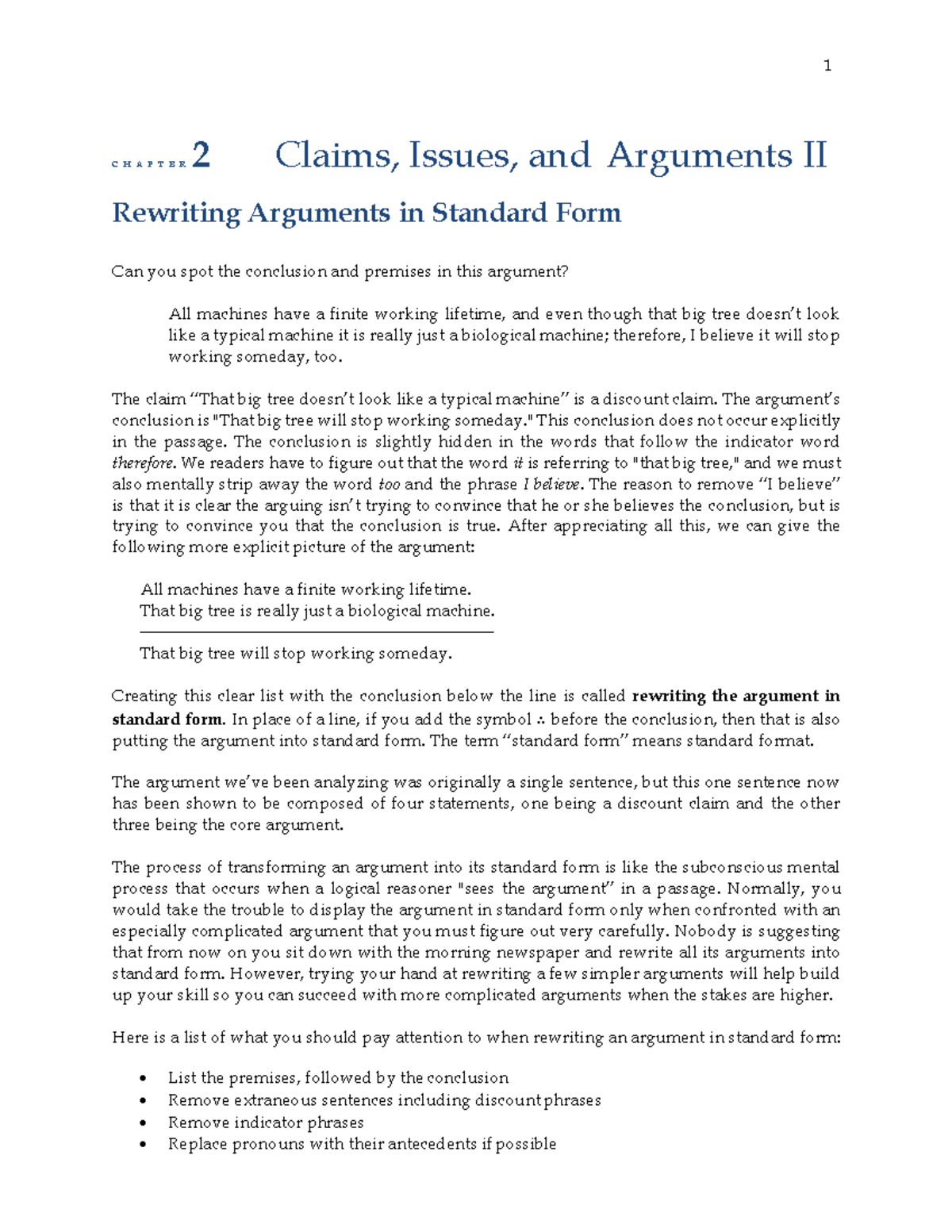 Rewriting Arguments in Standard Form: A Comprehensive Guide (1 C H A P ...