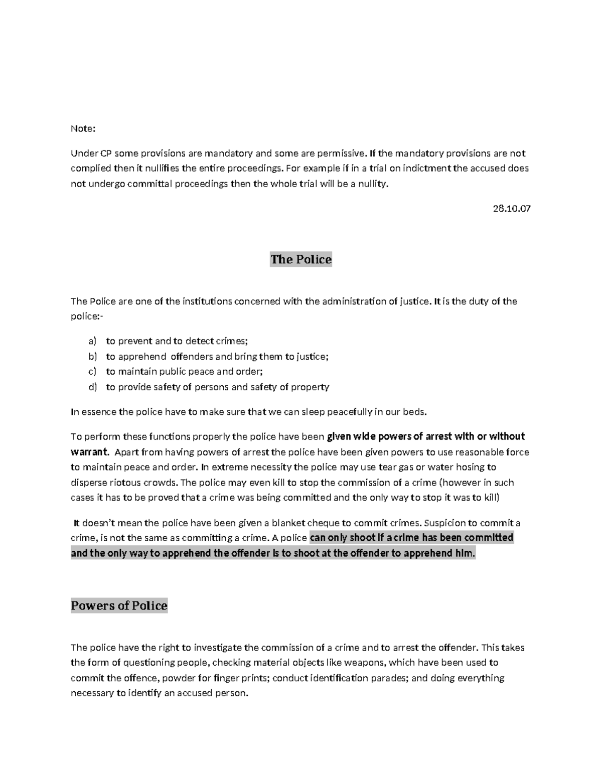 Police Powers and Procedures: Understanding Arrest and Bail (CP 101 ...