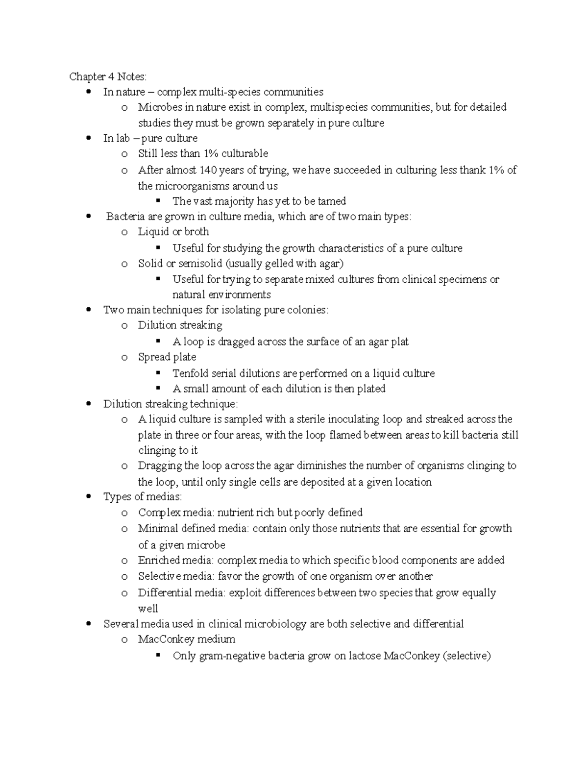 Microbiology 101: Detailed Insights from Chapter 4 Notes - Studocu