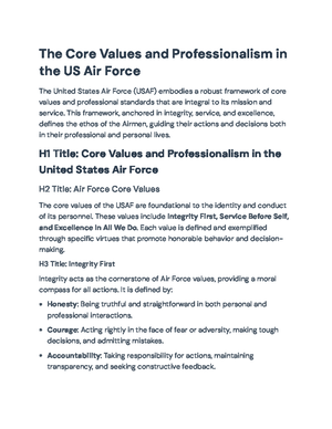 Airman’s Creed and Ethical Standards: A Comprehensive Guide for USAF ...