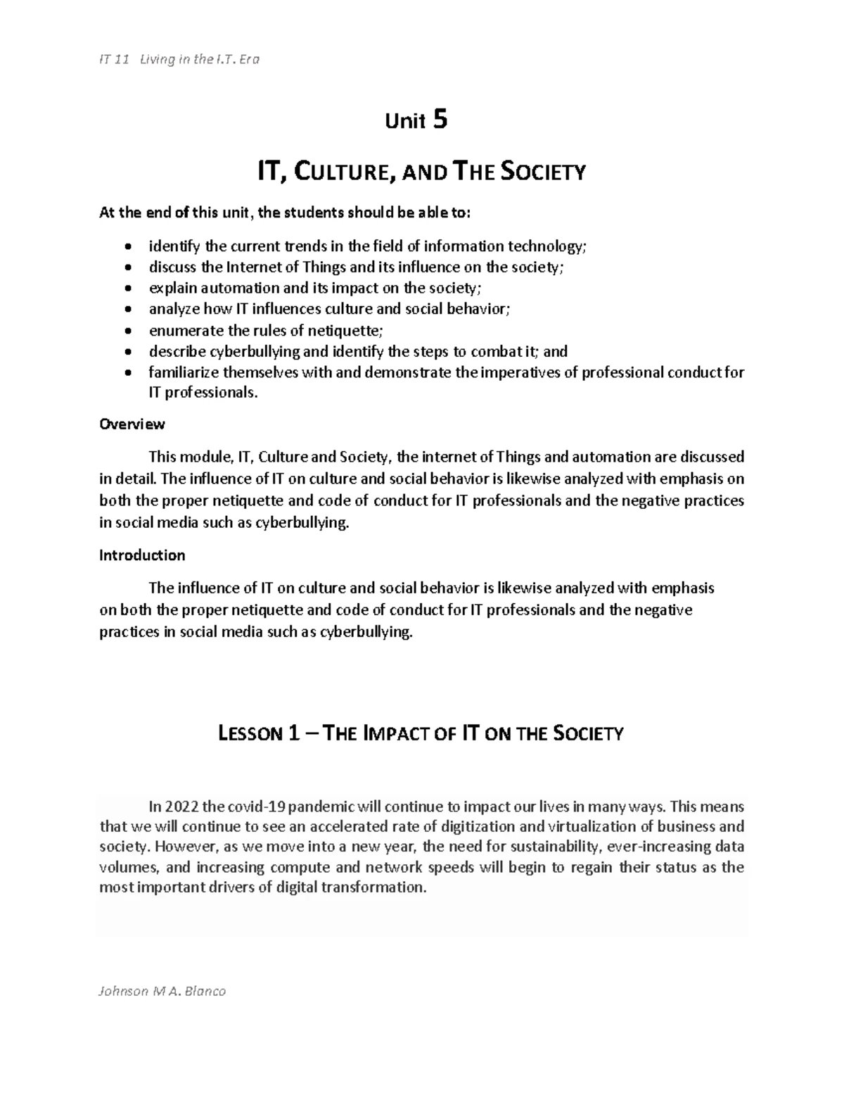 Educ-147 IM Unit-2-Lesson-1 - THE SCHOOL AS A SOCIAL SYSTEM Schools are ...