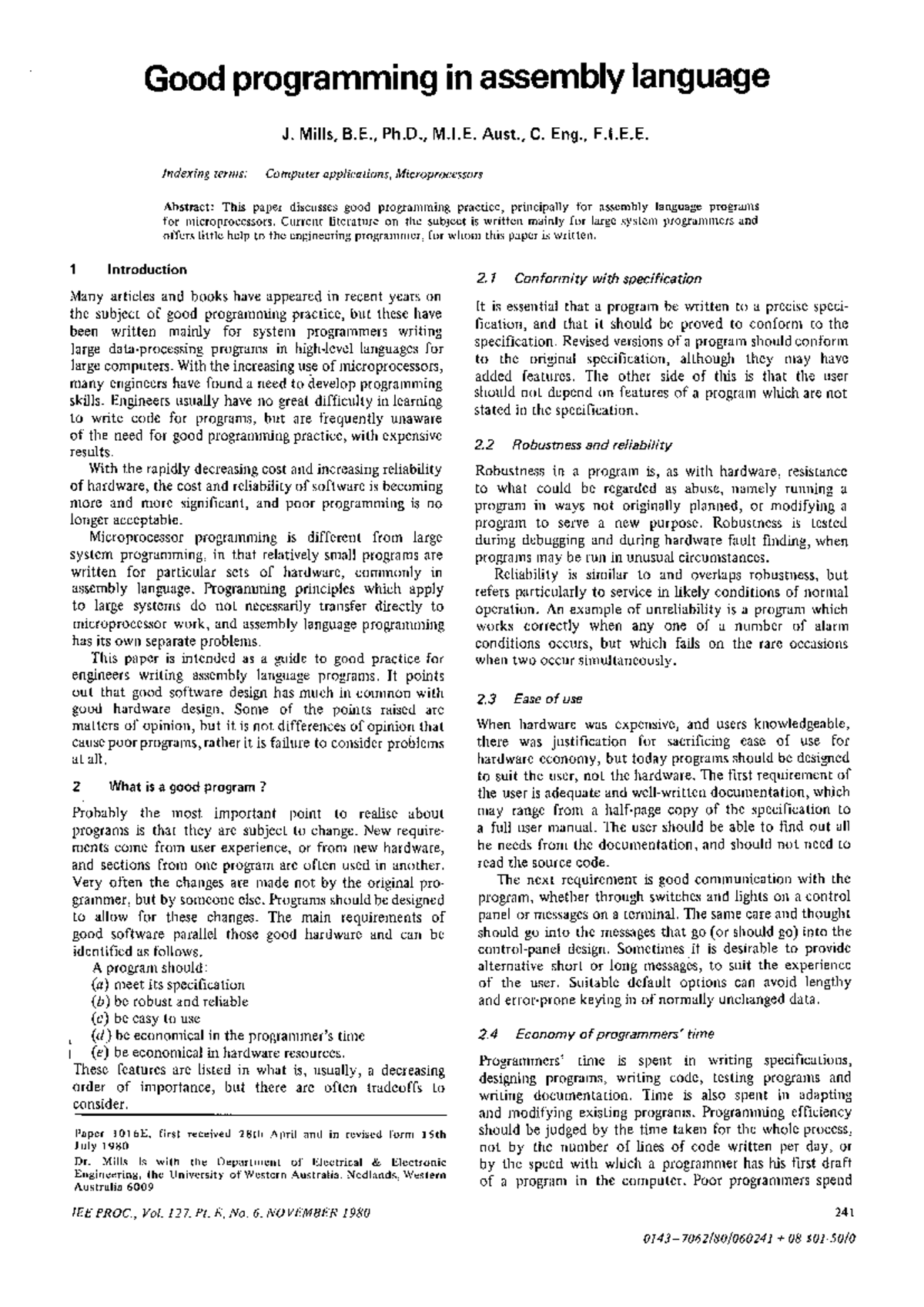 Good Programming Practices in Assembly Language (ENGG 1016E) - Studocu