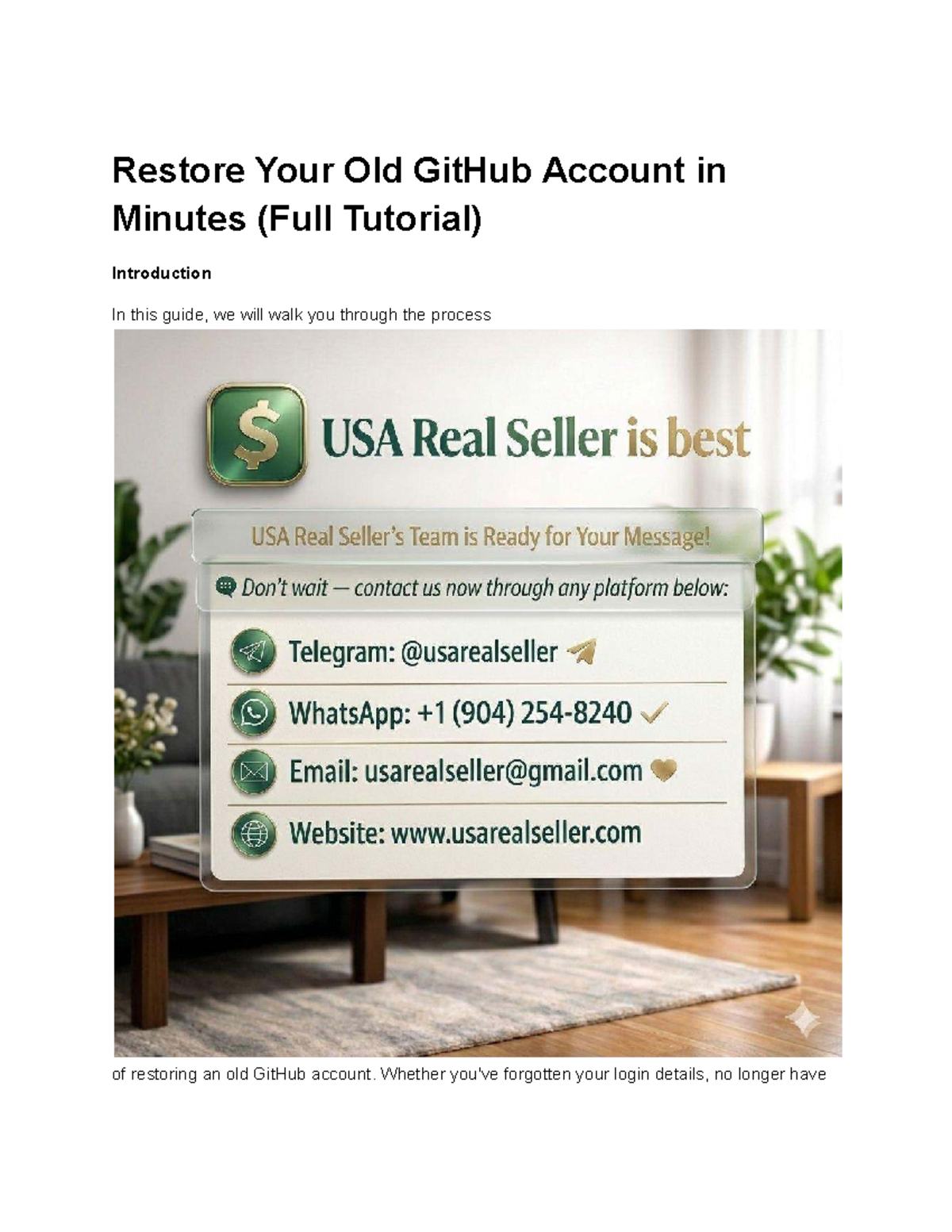 Restoring Your Old GitHub Account: A Step-by-Step Guide - Studocu