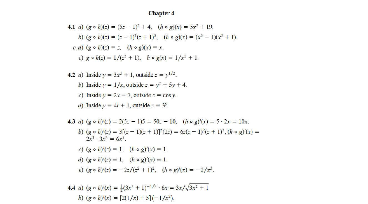 Math for Econ CH4 - Calculus Concepts & Functions Analysis - Studocu