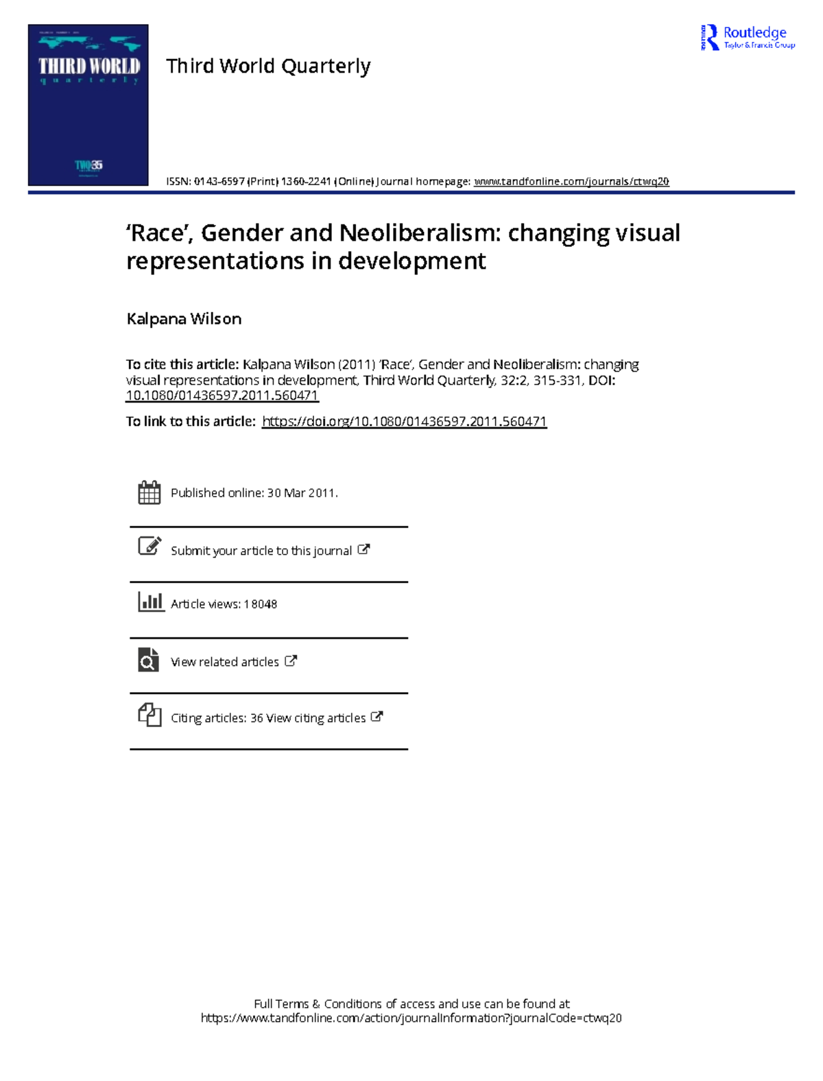 Race Gender And Neoliberalism Changing Visual Representations In 