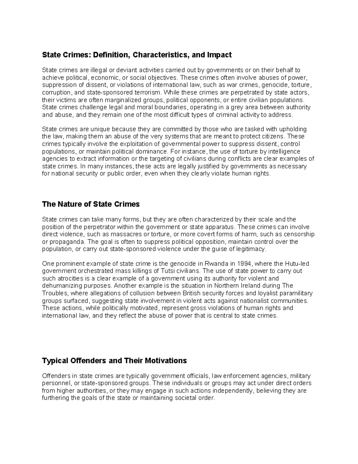 State Crimes: Definition, Characteristics, and Impact - Criminology IA ...