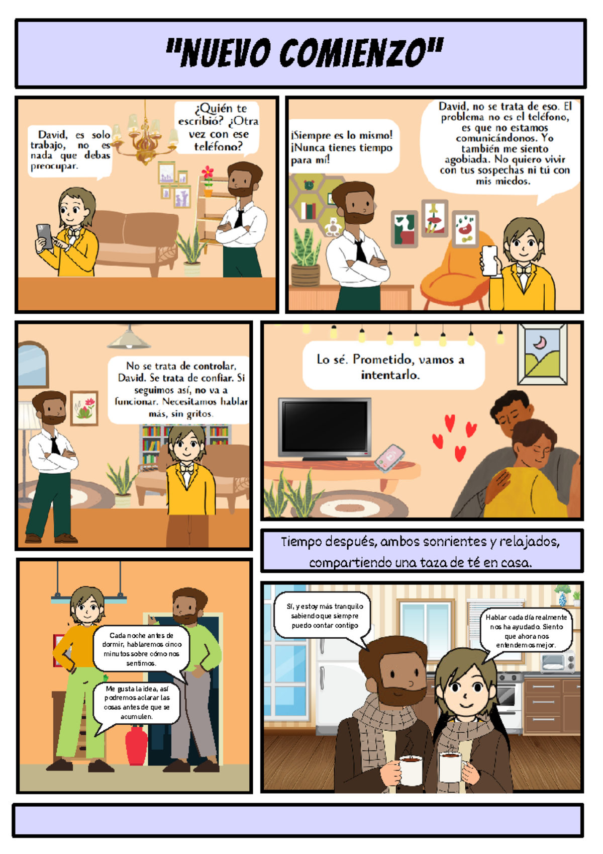Historieta- estrategia de solución para conflicto de pareja - Document Preview