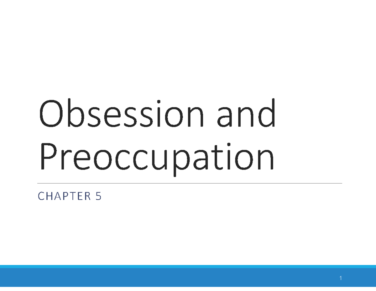 Psychopathology CH 5 - Anxiety 2: Understanding OCD Criteria - Studocu