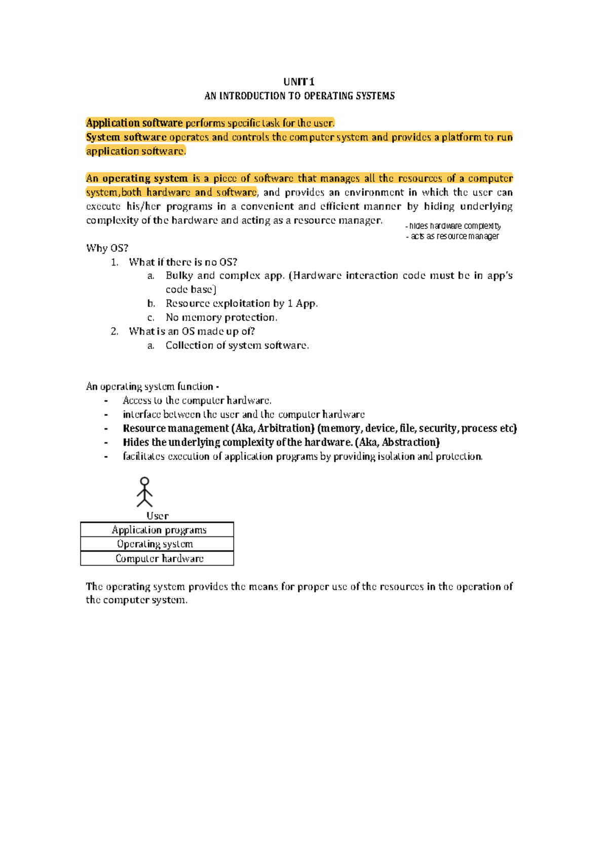OS - Introduction to Operating Systems Notes by Love Babbar - Studocu