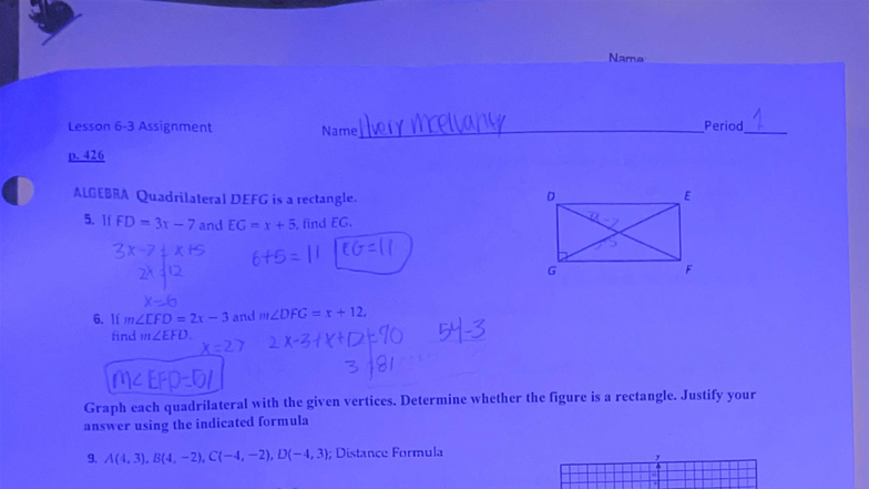 Math HW 6 - Lesson Assignment on Rectangles and Quadrilaterals - Studocu