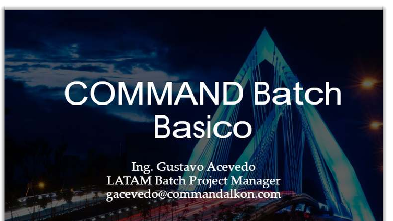 COMMAND Batch Basics: Standard Design by Ing. Gustavo Acevedo - Studocu