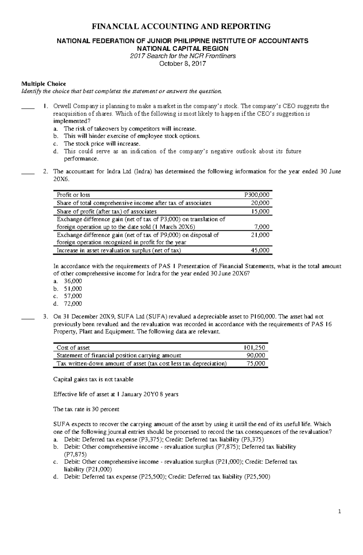 FL FAR - Comprehensive Lecture Notes on Financial Accounting (1-12 ...