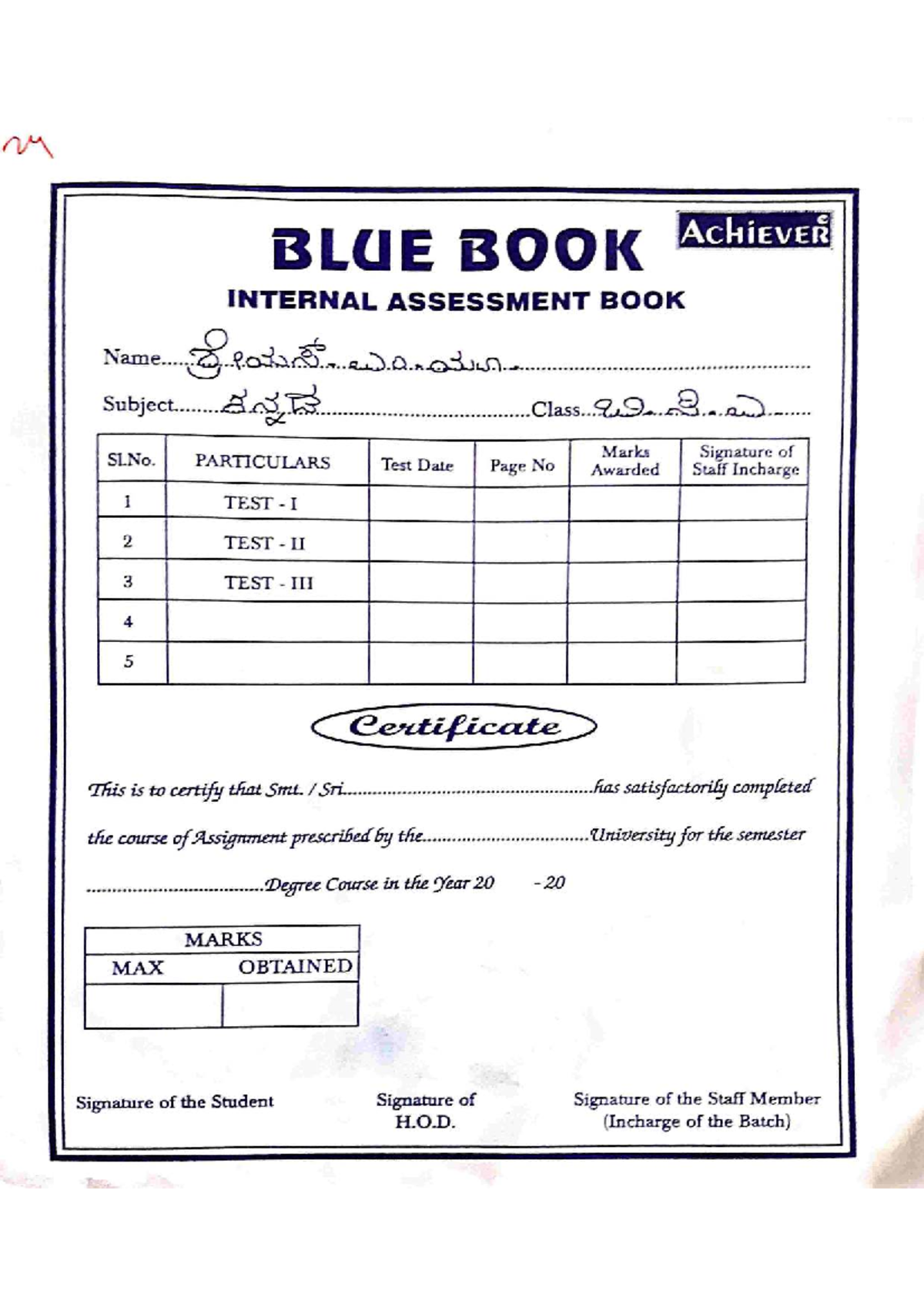 ENG Internal Assessment Book - Shreyas Ganaka Kannada - Studocu