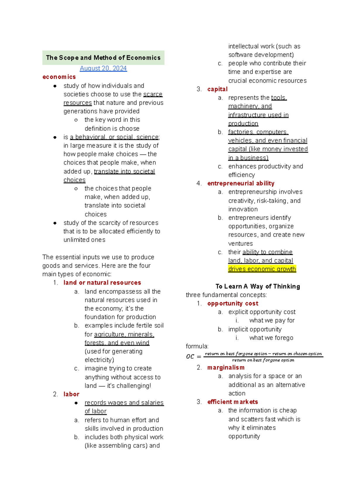 Managerial Economics - 1st Semester Notes - The Scope and Method of ...