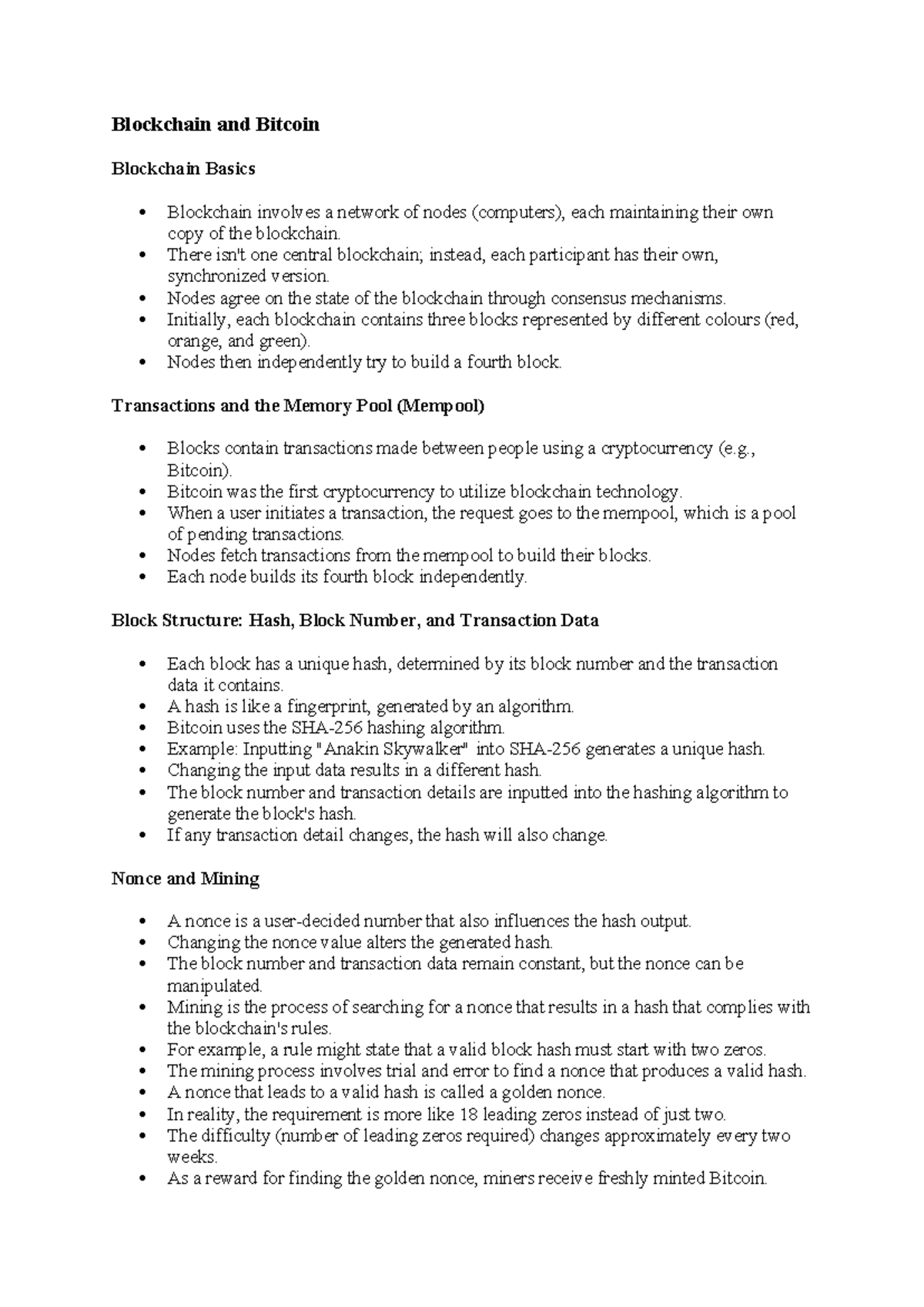 Blockchain and Bitcoin Basics: Understanding Key Concepts and ...