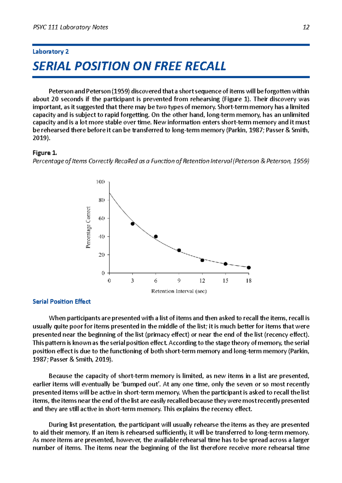 PSYC111 2026 Lab Notes: Serial Position Effect on Free Recall - Studocu