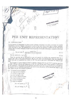 PSA ch 2 - lecture notes and practice material - power system analysis ...