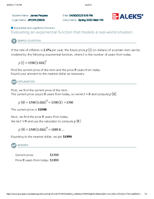 Finding the initial amount and rate of change given an exponential ...