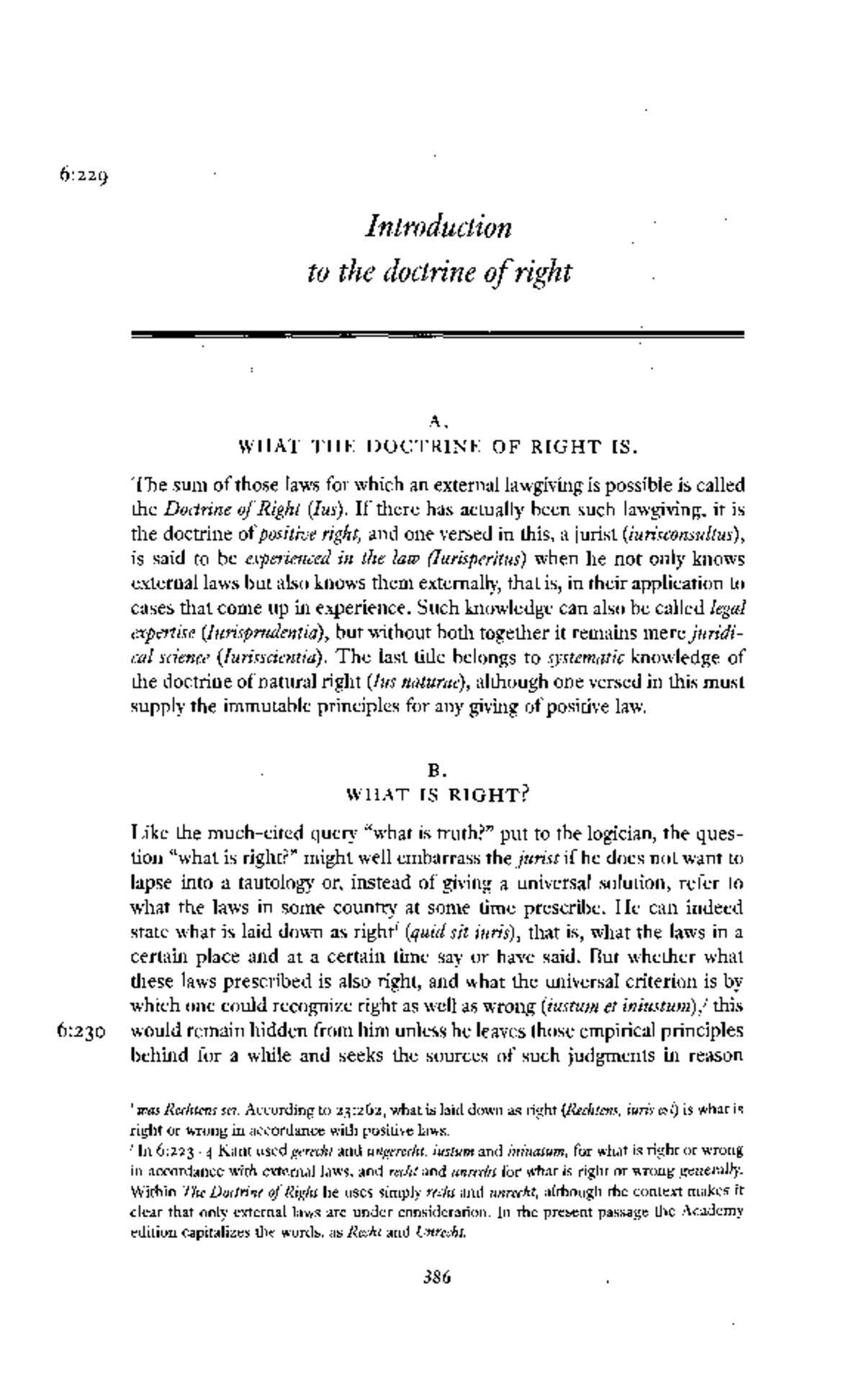 6:229 Introduction to the Doctrine of Right: Key Concepts and ...