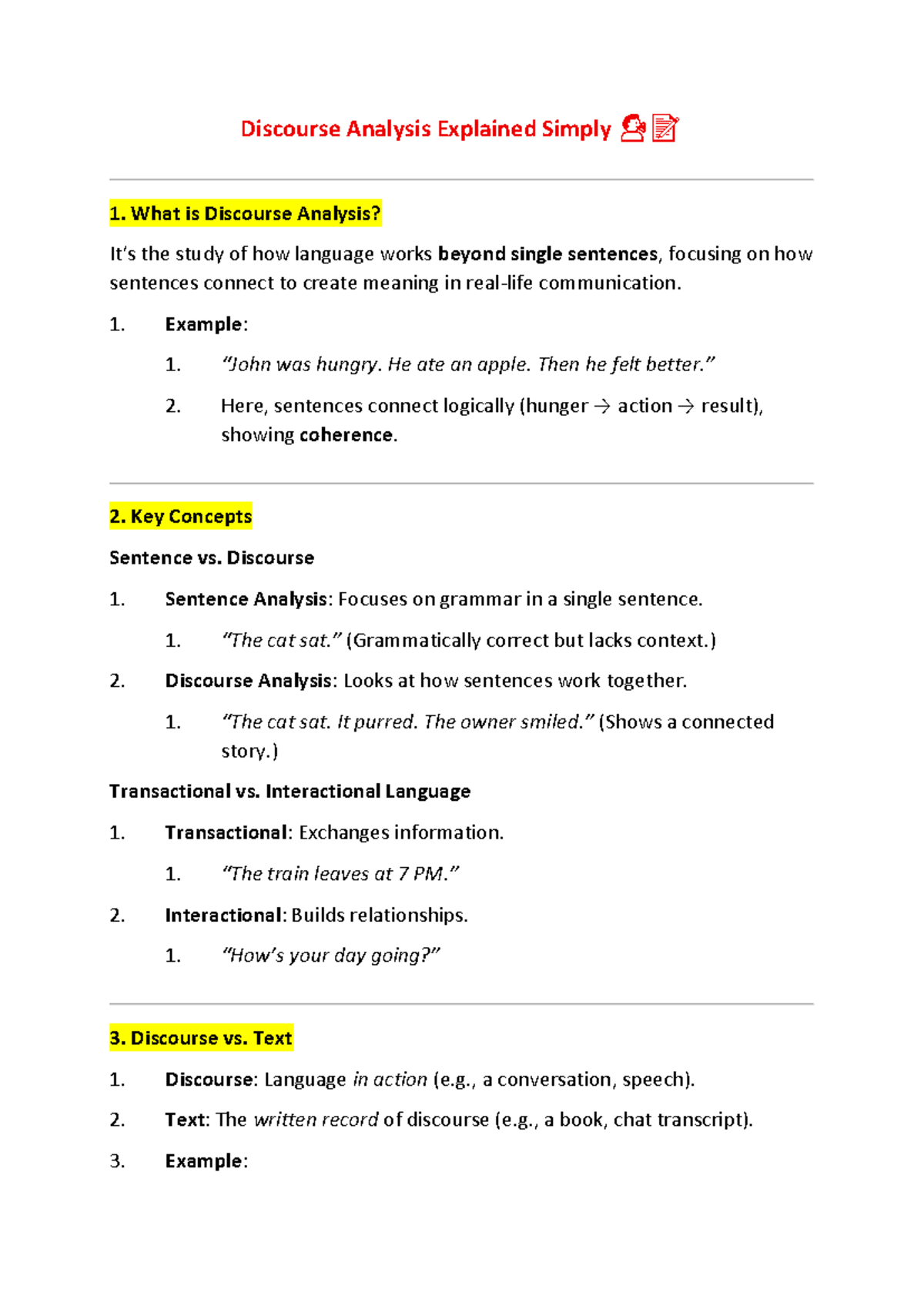 Discourse Analysis Simplified: Key Concepts and Applications (DS101 ...
