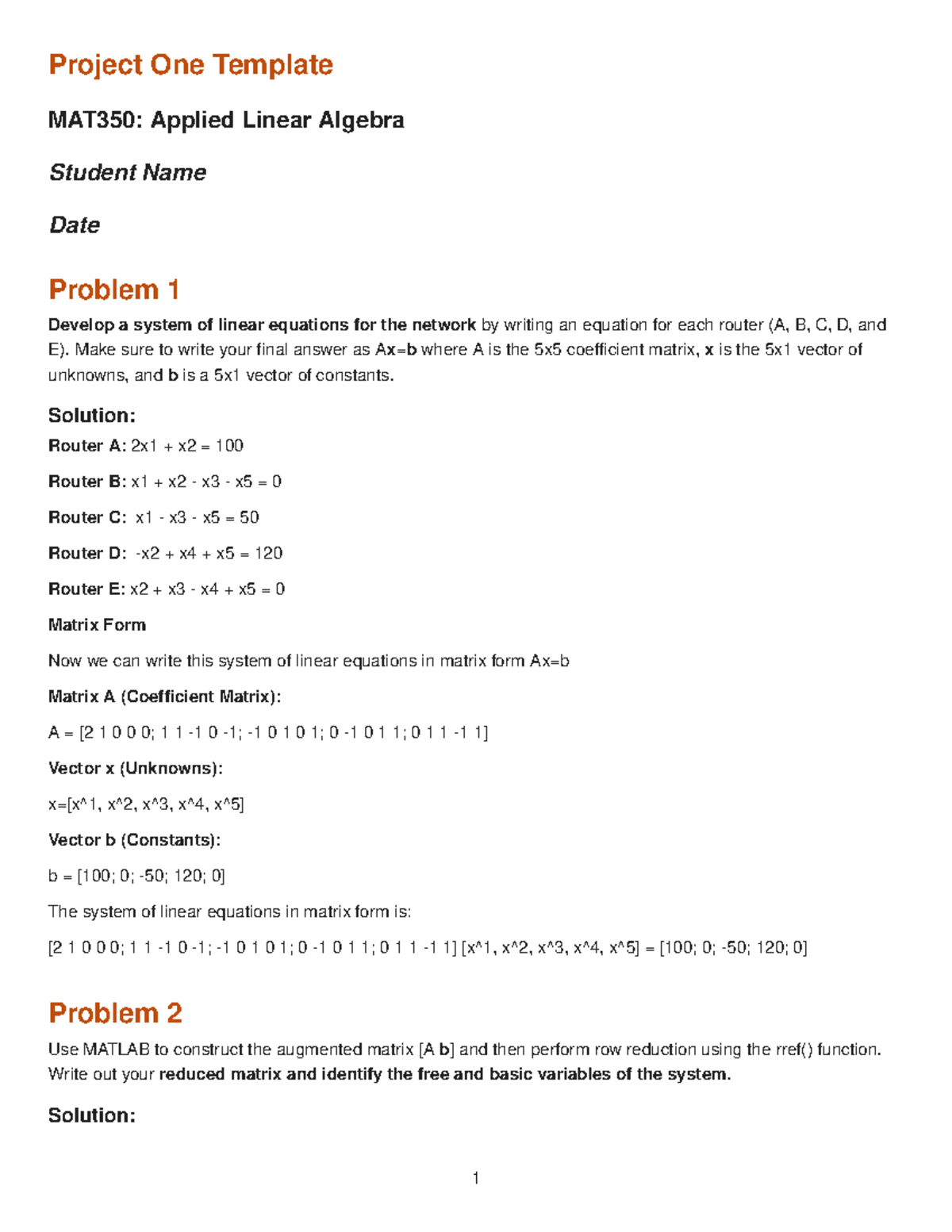 Project One Template - good - Project One Template MAT350: Applied ...