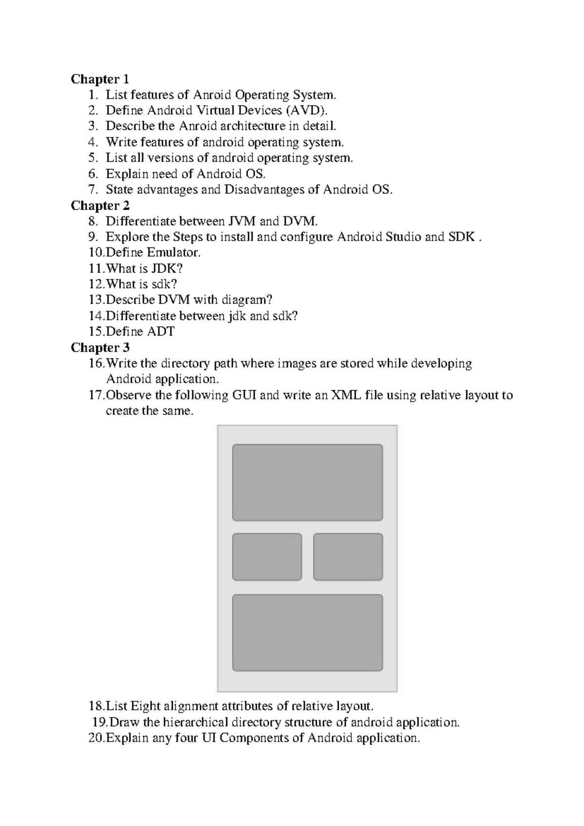 MSBTE MAD UT I: Android OS Question Bank & Key Concepts - Studocu