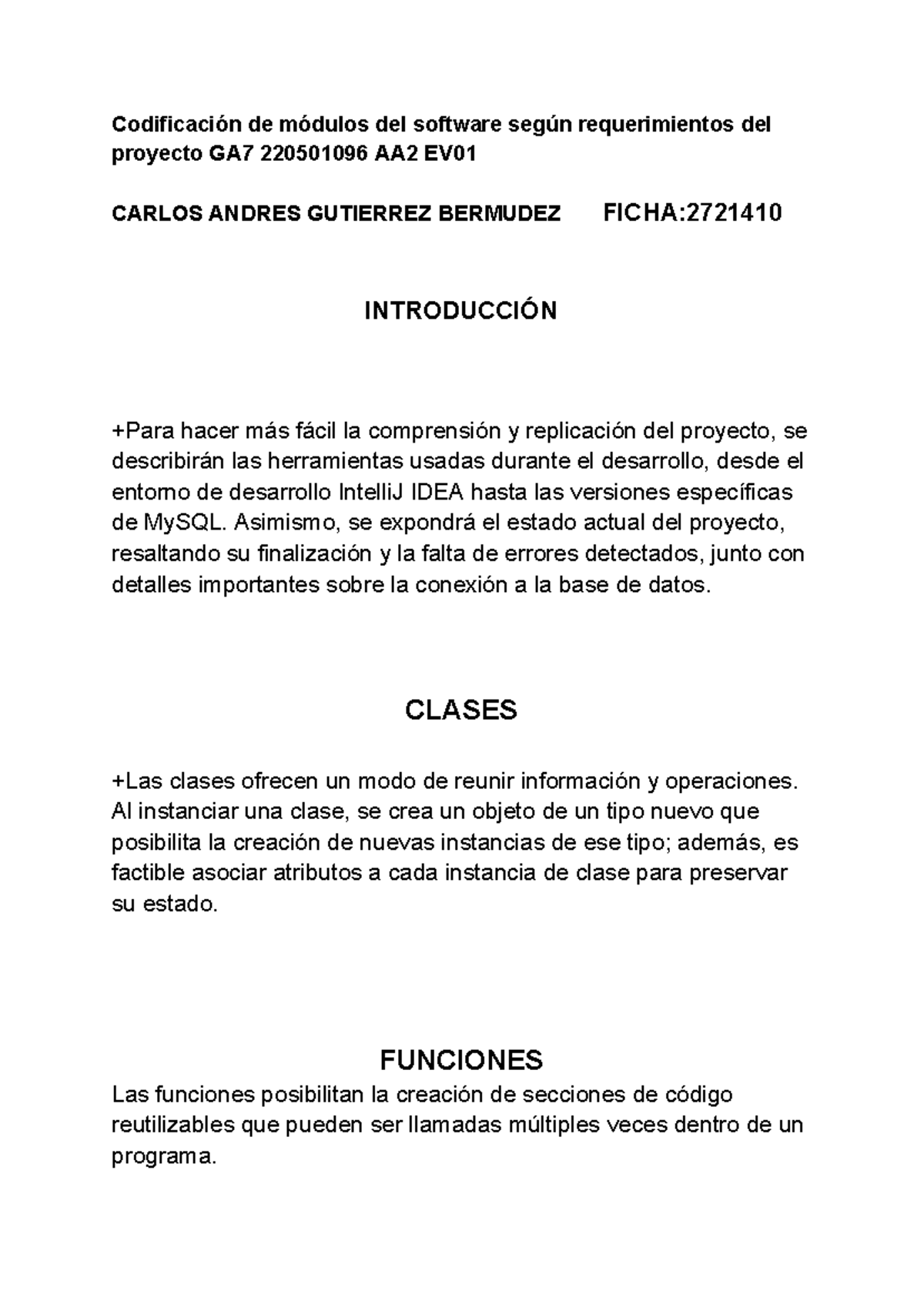 Codificación de Módulos de Software para Proyecto GA7 220501096 AA2 ...