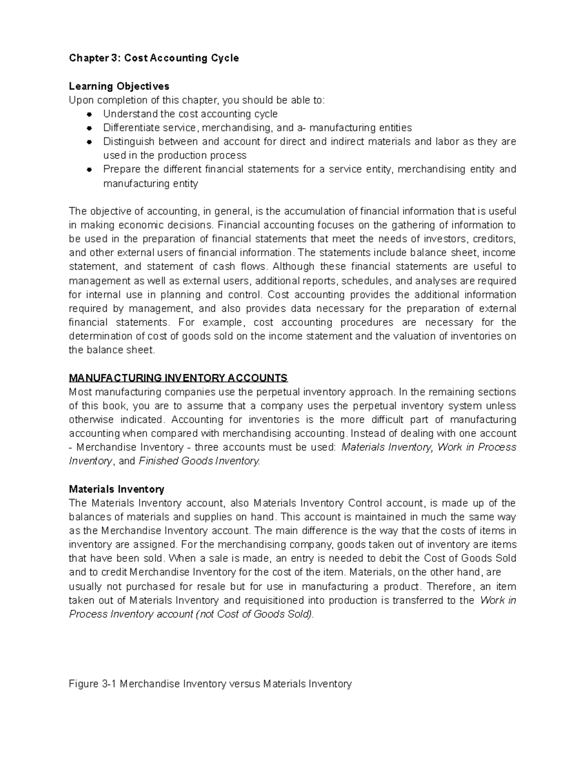 Chapter 3: The Cost Accounting Cycle Explained (ACC 101) - Studocu