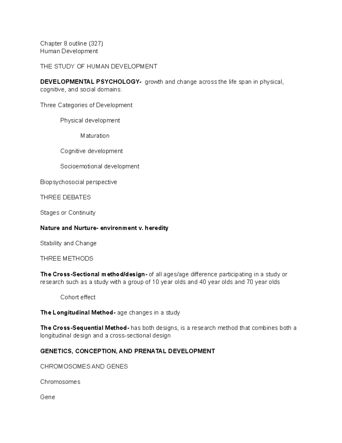 PSY 1000 Chapter 8 lecture notes - Chapter 8 outline (327) Human ...