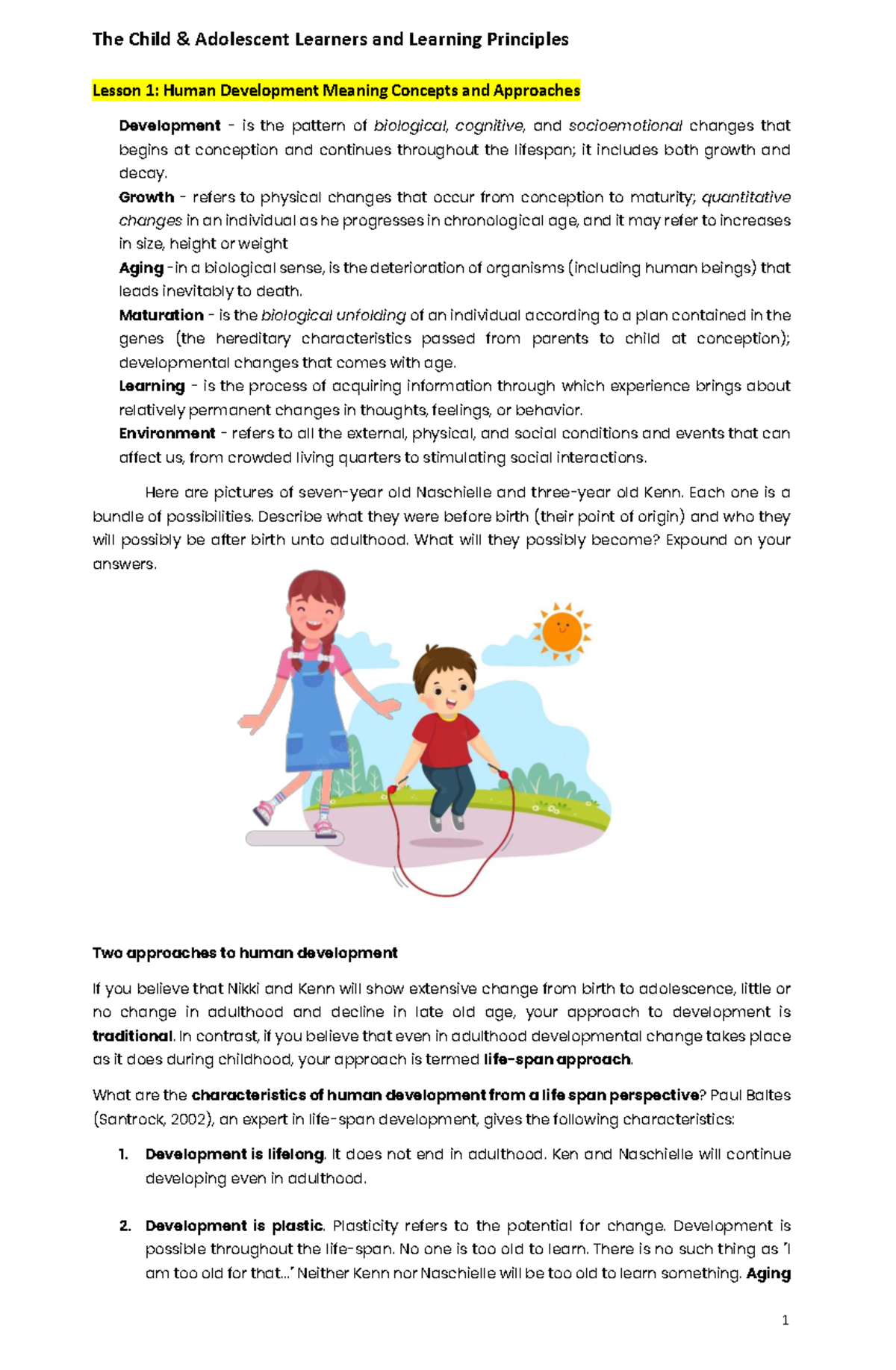 Child Adolescent Learners and Learning Principles: Human Development ...