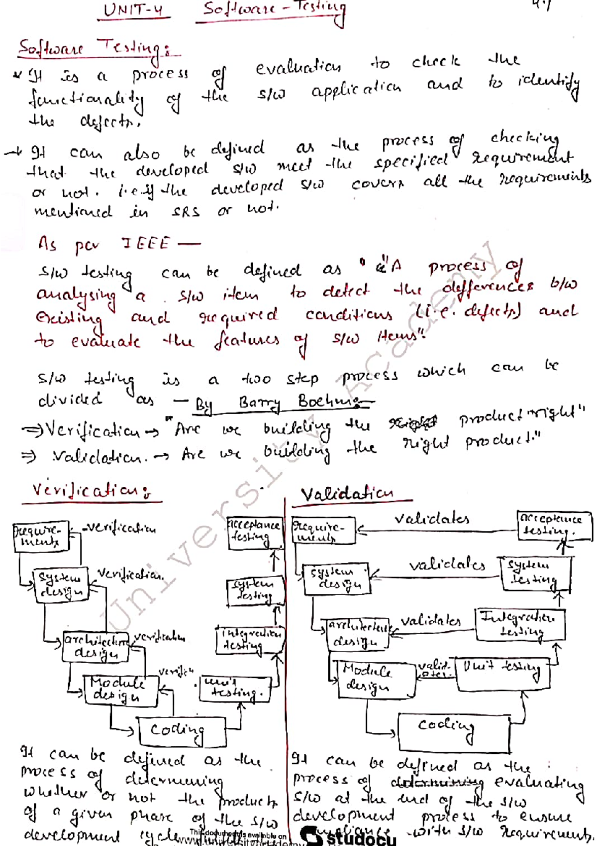 SE UNIT 4: Comprehensive Overview of Software Testing Techniques - Studocu