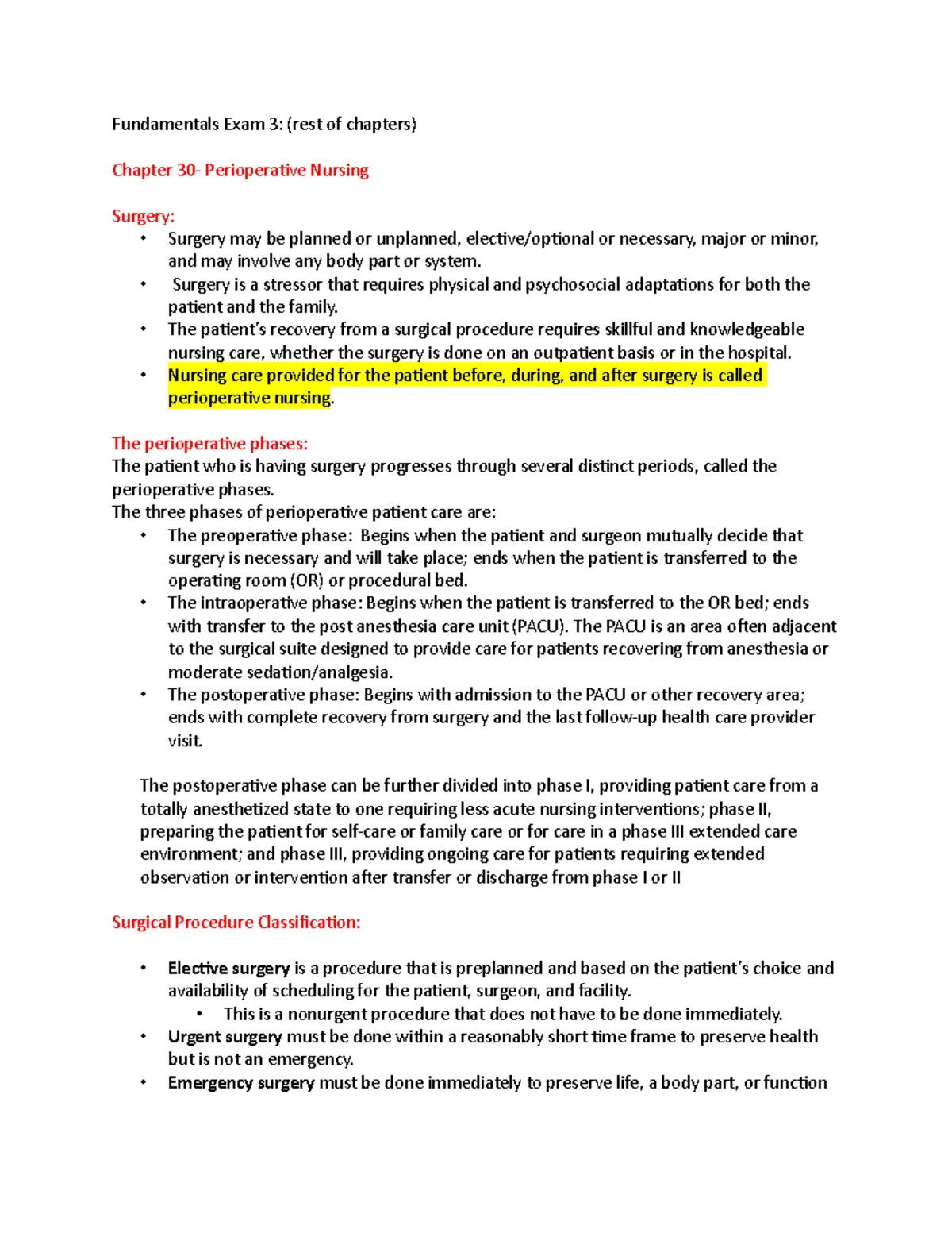 Fundamentals Exam 1 Study Guide: Key Concepts and Nursing Processes ...