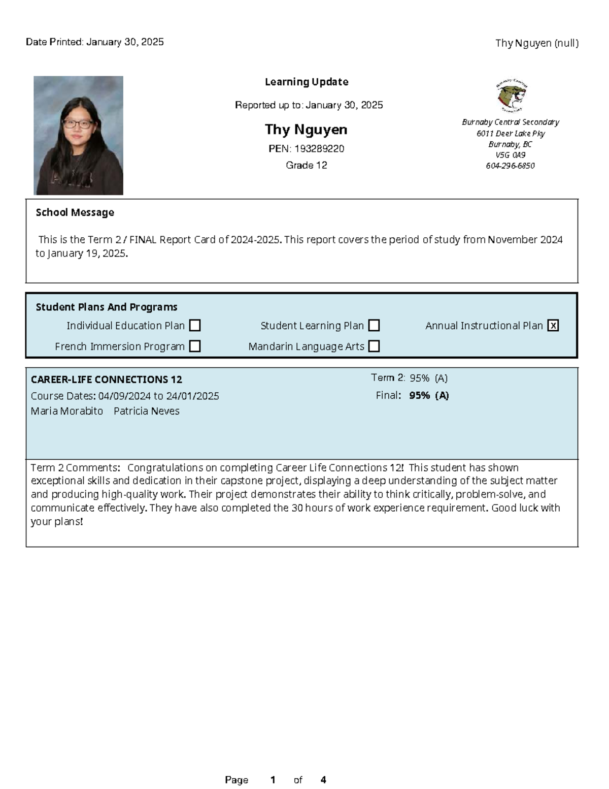 Learning Update (15) - rrfweg dfweg fewf - Burnaby Central Secondary ...