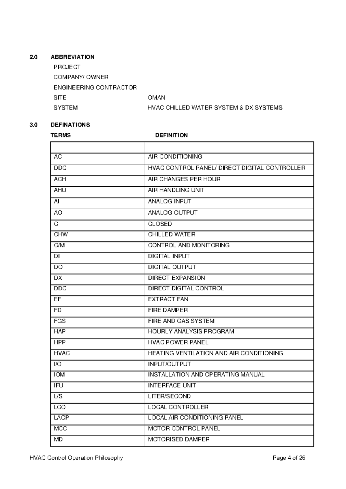 LAB HVAC Control Operation Philosophy: Detailed Guidelines for ...