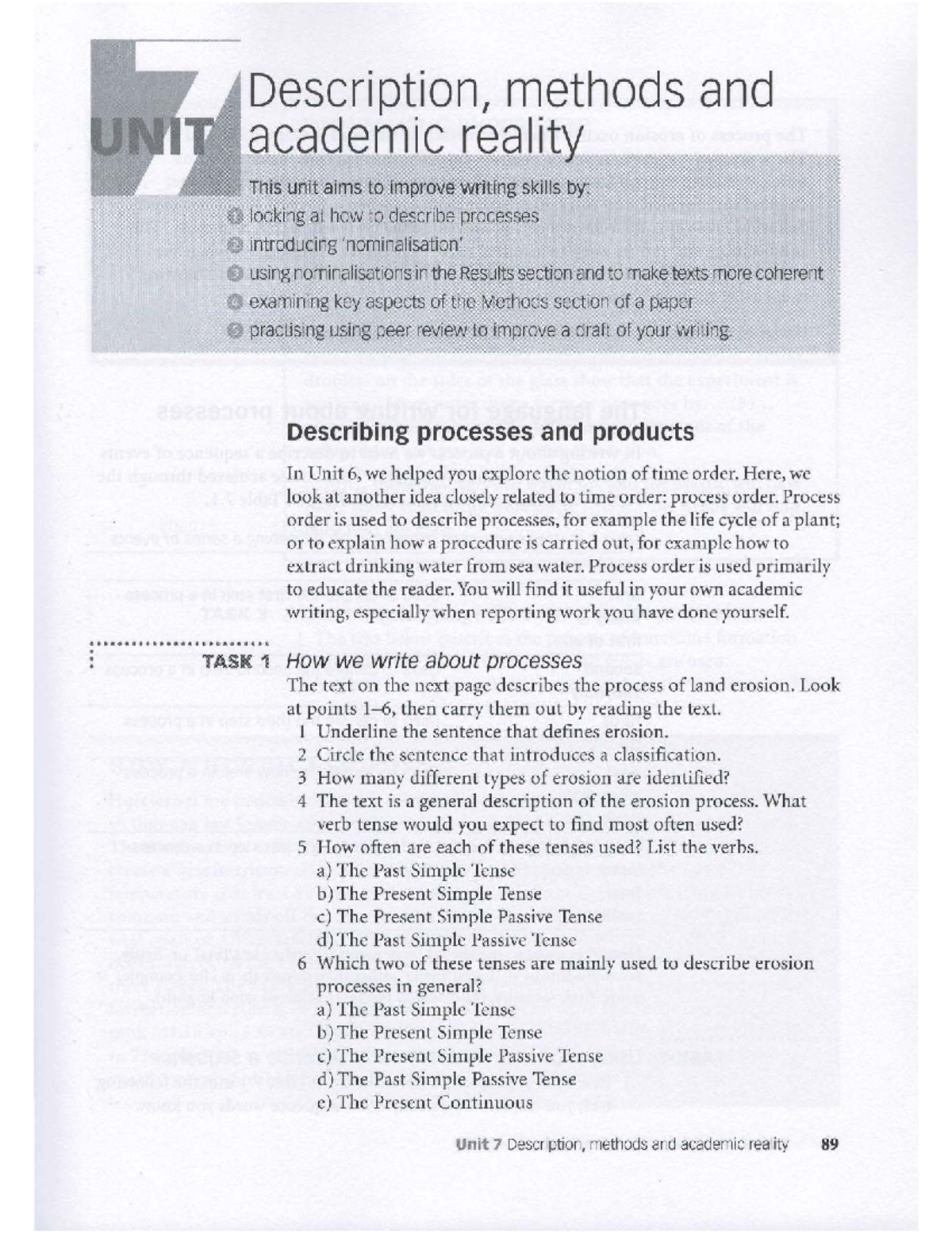 Unit 7 - Understanding Process Order and Academic Writing Techniques ...