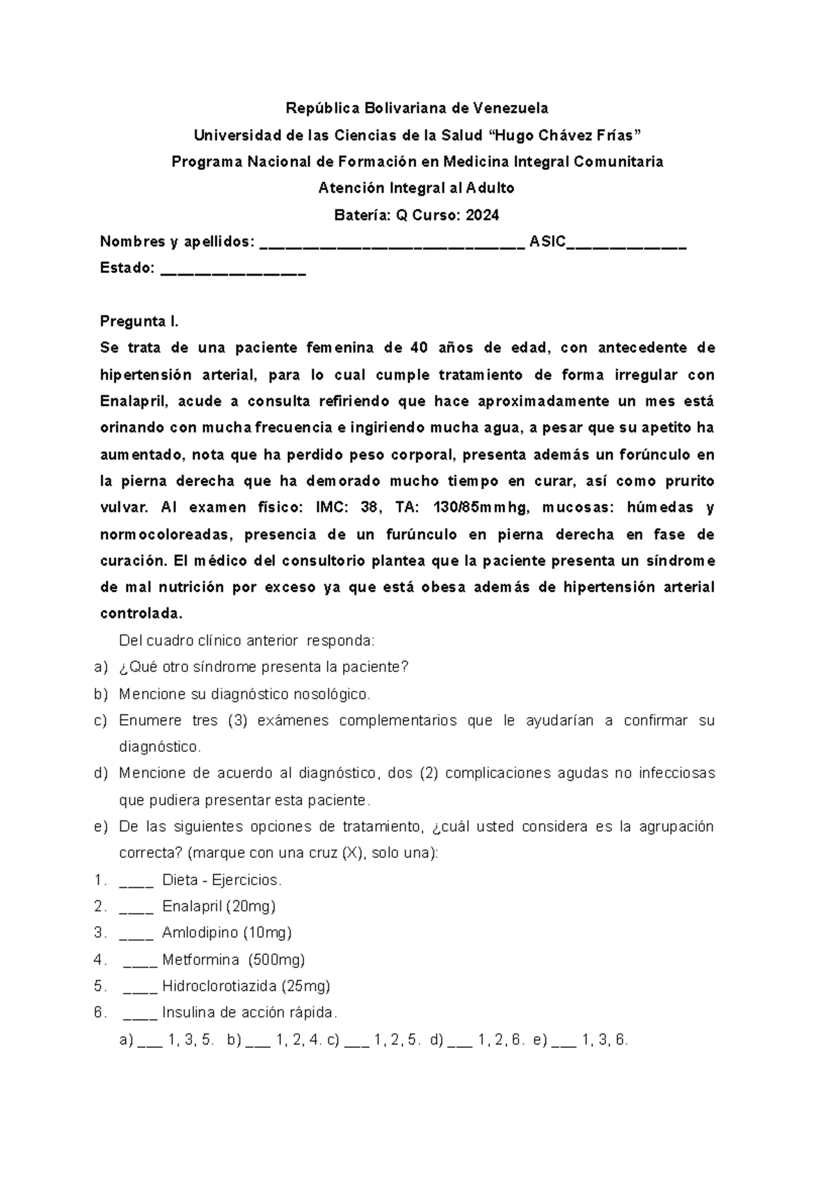 Examen Final: Atención Integral al Adulto - Q Curso 2024 - Document Preview