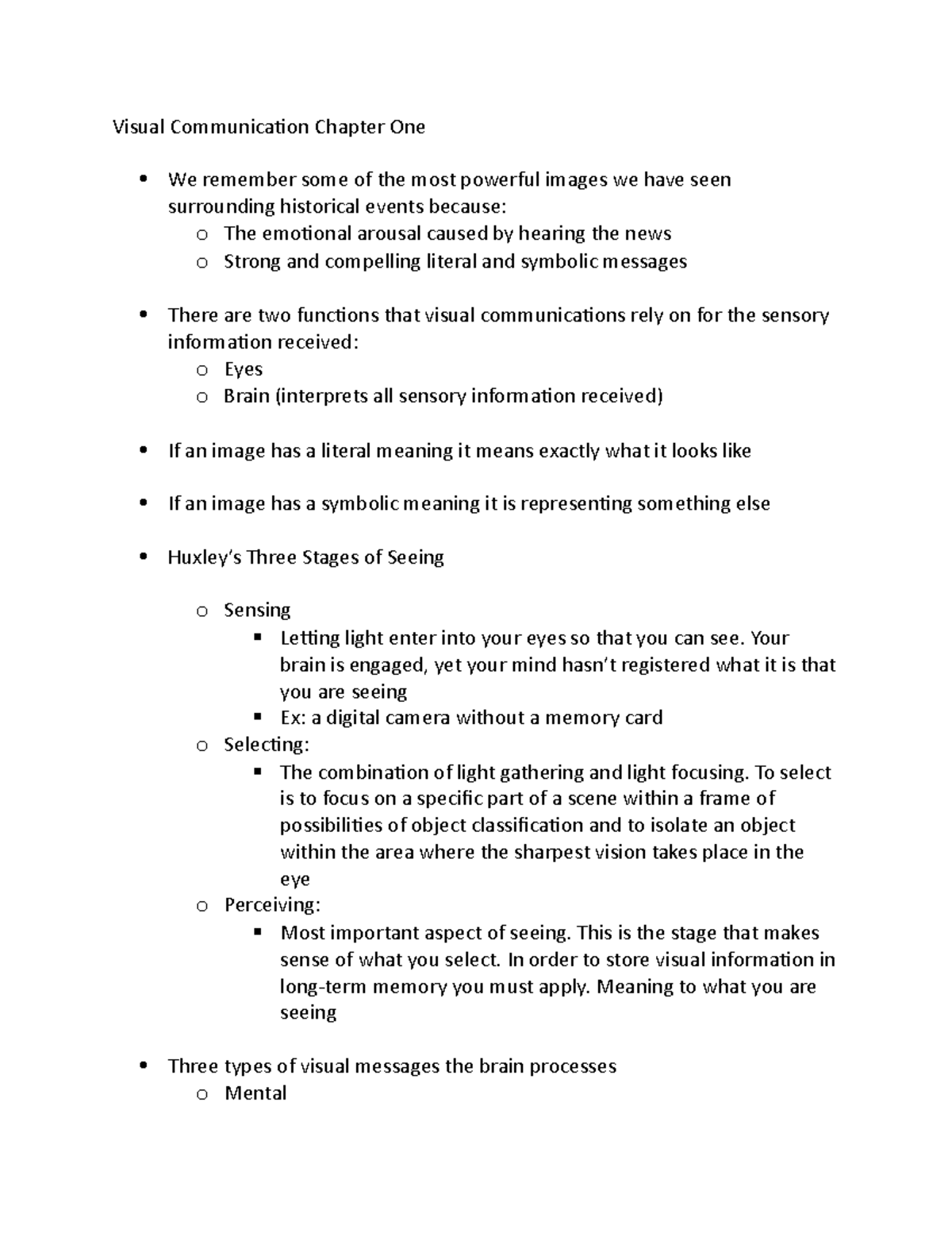 Visual Comm Textbook Note 1 - Visual Communication Chapter One We ...