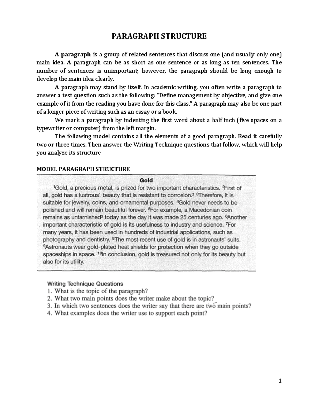 Paragraph Structure: Understanding Topic Sentences and Their Elements ...