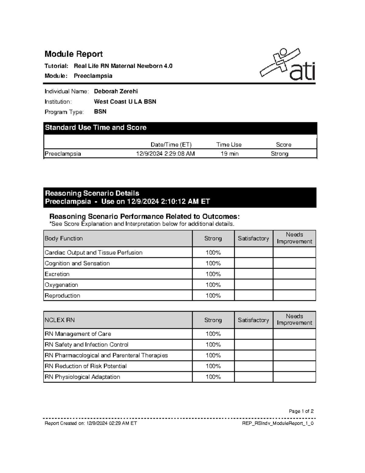 Preeclampsia - Module Report for BSN Program - Studocu