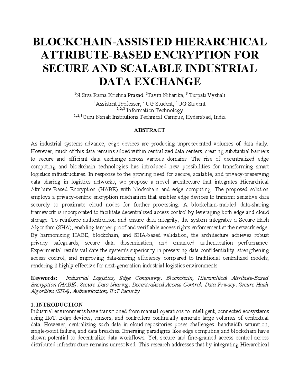 Blockchain-Assisted Hierarchical Encryption for Secure IIoT Data ...