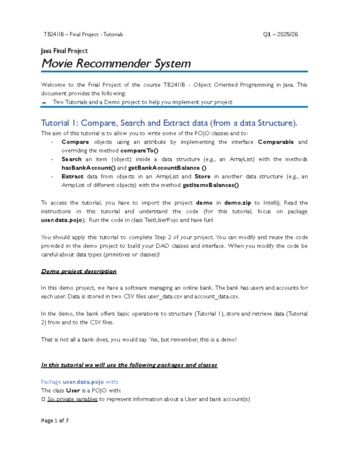 TB241IB Final Project: Java Movie Recommender System Tutorials ...