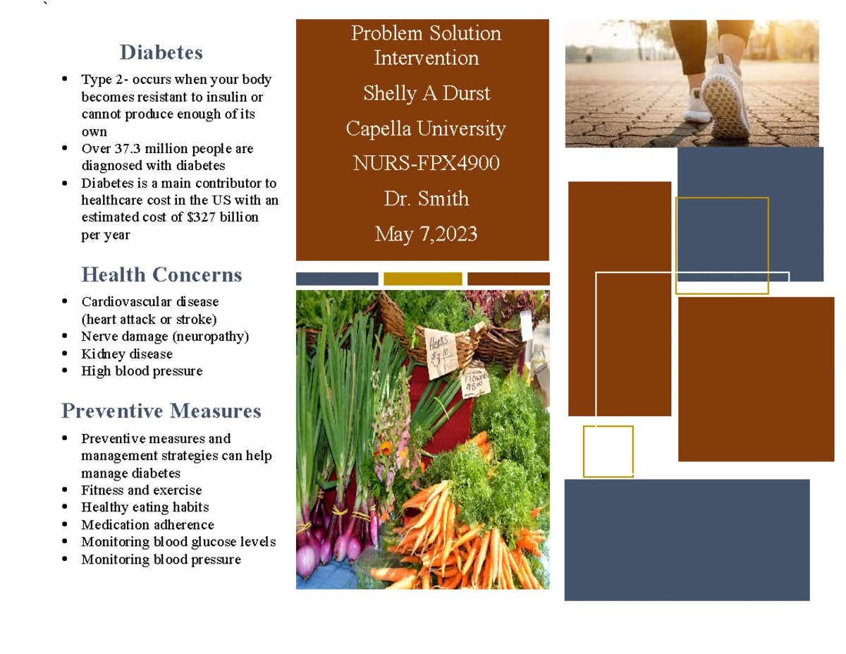 NURS-FPX 4900 Capstone Project: Assessing Type 2 Diabetes Impact and ...