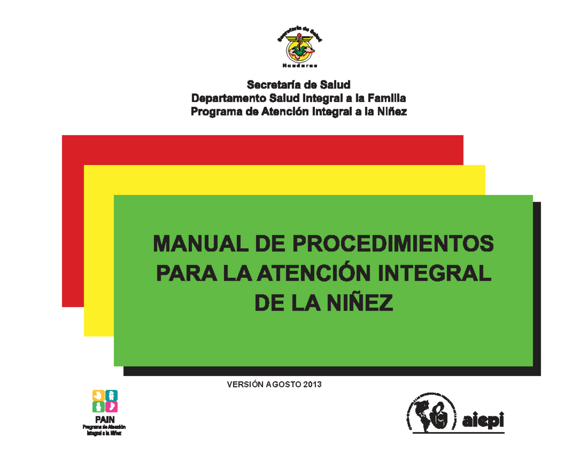 Atención Integral a la Niñez: Guía AIEPI para Recién Nacidos y Niños Menores de - Document Preview
