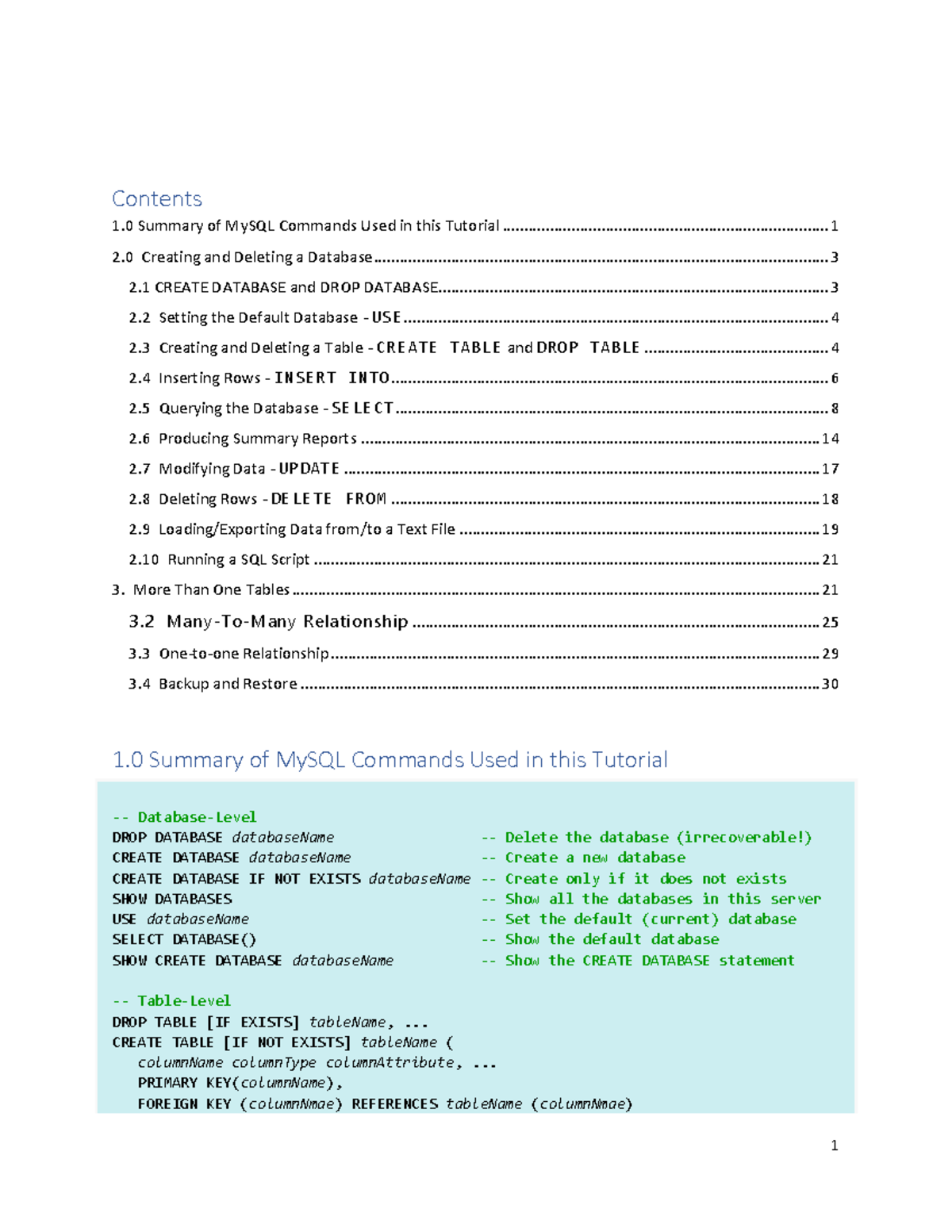 Additional SQL - Lecture Notes (CS101) - Studocu