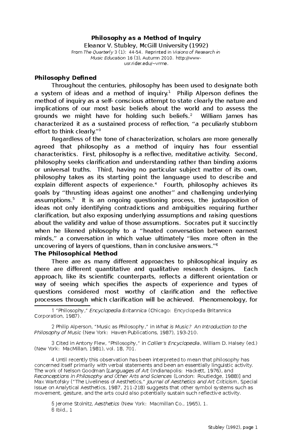 5 Conceptual Analysis - The Method of Inquiry in Philosophy - Studocu