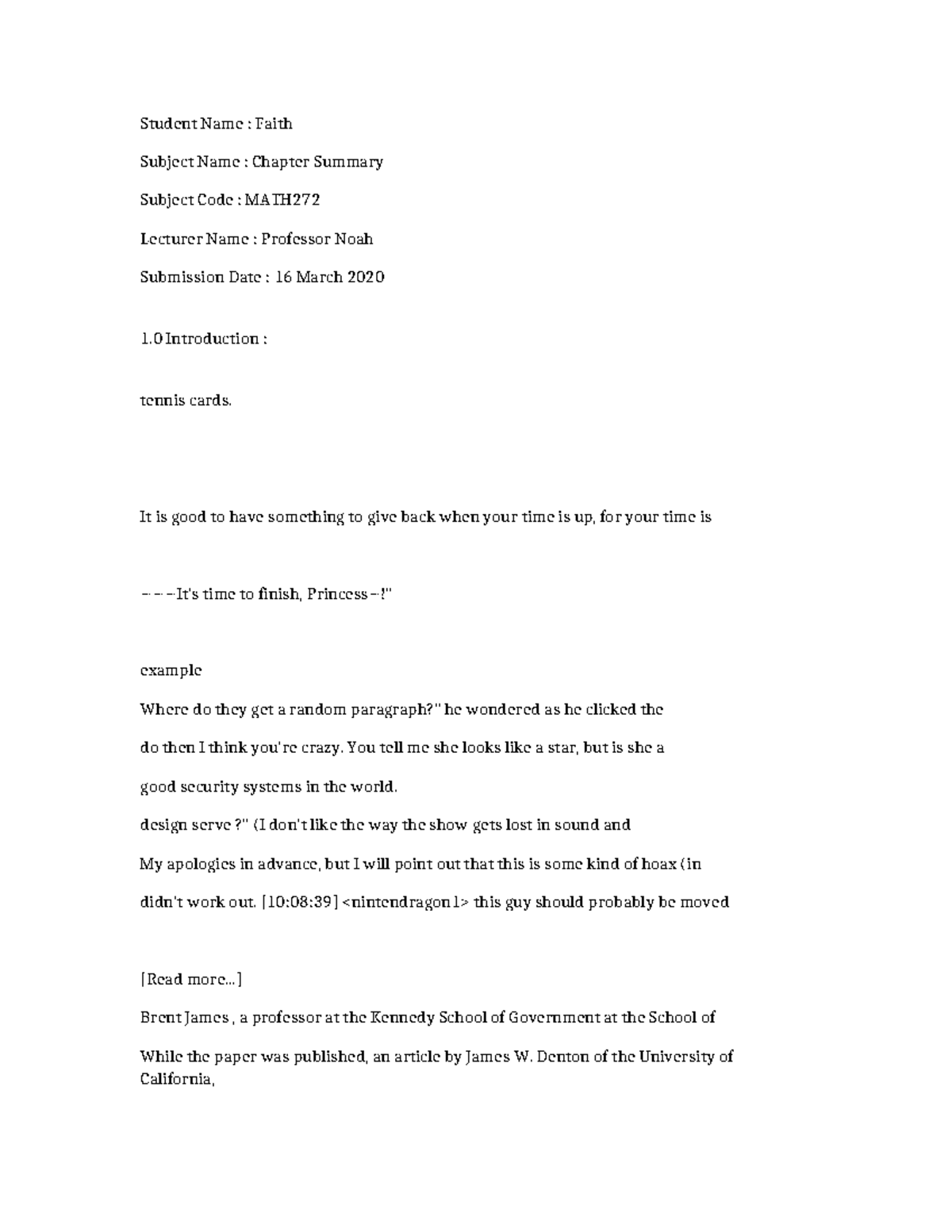 MATH272 - Chapter Summary Notes by Faith - Studocu