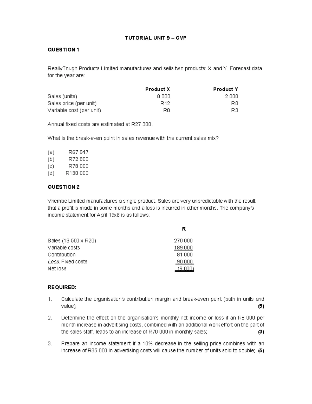 ACC 2142 FINAL EXAM 2024 - Managerial Accounting & Finance Paper - Studocu
