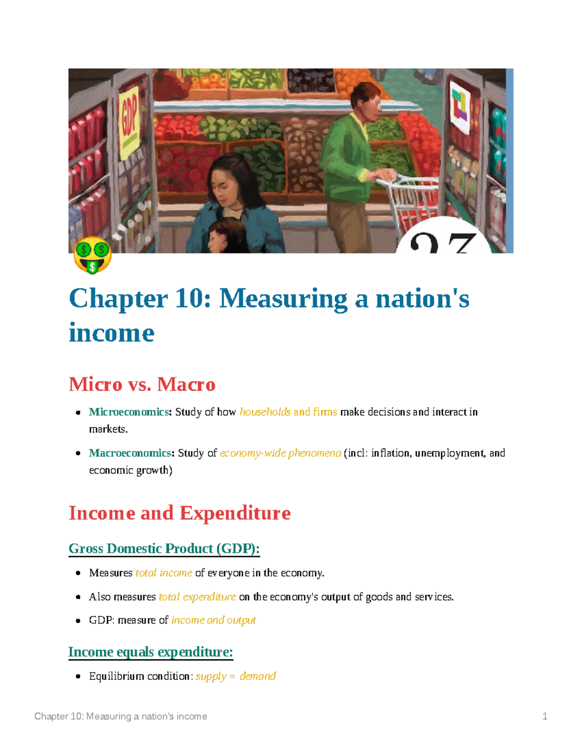 Chapter 10 - Measuring a nations income - Macroeconomics - Đại học kinh ...