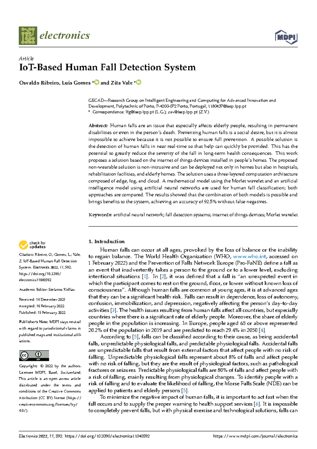 Human Fall Detection System Using IoT: A Comparative Study of Models ...