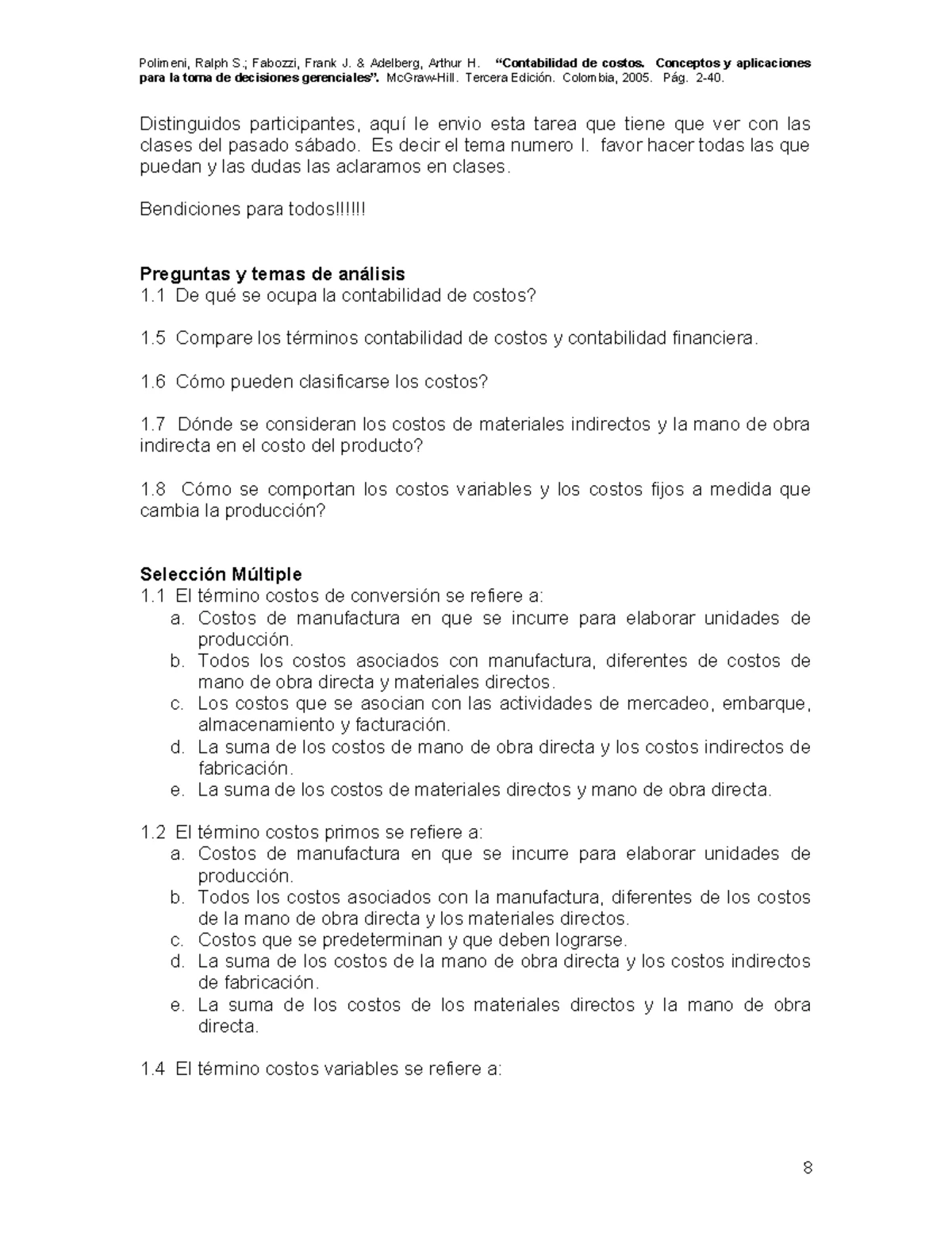 Prueba Parcial N° 1 - Contabilidad de Costos (Curso de Contabilidad ...